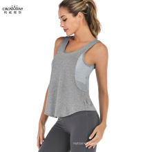 OEM Custom Women′s Workout Black/Grey Yoga Clothing Sport Fitness Gym Tank Tops for Women